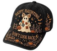 QAZWZG Happy Haunting Patchwork Ghost Commemorative Cap Patchwork Ghost Cap
