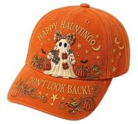 QAZWZG Happy Haunting Patchwork Ghost Commemorative Cap Patchwork Ghost Cap