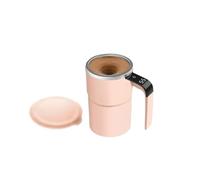 QAZWZG Self Stirring Mug Coffee Cup with Temperature Display for Hot Chocolate Matcha Latte Protein Shake Mixing for Coffee(Pink)