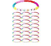 QAZWZG Welcome Bead Bracelets Welcome Bead Bracelets | Back to School Friendship Bracelets, 25 Greeting Cards and Gift Bags,
