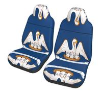 QAZWZML 2 Pack Bus, Ferry Seat Covers, Protect Car, SUV, Truck, Van, Car Seat Covers, Louisiana State Flag Patterned Car Seat Covers