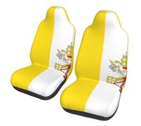 QAZWZML 2 Pack Bus, Ferry Seat Covers, Protect Car, SUV, Truck, Van, Car Seat Covers, Vatican Flag Patterned Car Seat Covers