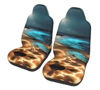 QAZWZML 2 Pack Bus, Ferry Seat Covers, Protect Car, SUV, Truck, Van, Car Seat Covers, View Under The Moon Patterned Car Seat Covers