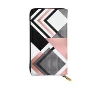 QAZWZML Abstract Triangle Striped Coin Storage Bag, Long Clutch, Mobile Phone Bag and ID Card Compartment are Suitable for Travel and Daily use