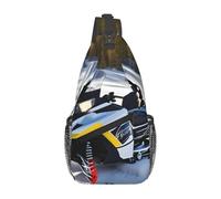 QAZWZML Advanced Snowmobile Patterned single shoulder crossbody bag, adjustable chest bag, designed specifically for travel and cycling