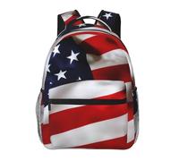 QAZWZML American flag flying Laptop Backpack - Lightweight Daypack for Travel, Hiking, Business, Camping & Gym