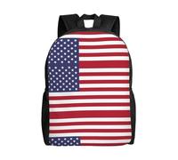 QAZWZML American flag prints men's and women's large laptop backpacks with compartments, waterproof travel backpacks, durable Oxford bags