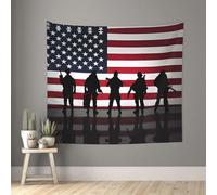 QAZWZML American Flag Veterans Day Graphic Decorative Wall Hanging - Soft Peach Skin Tapestry 60x51 Inches - Dorm Bedroom Wall Decor Gift