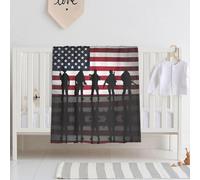 QAZWZML American Flag Veterans DayBaby swaddle blanket, perfect for newborns, crib blankets, for use in the crib, naptime, or daycare