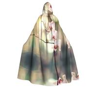QAZWZML An orchid. Patterned adult hooded cape, unisex cosplay cape, suitable for Halloween, carnivals, and festival parties.