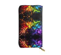 QAZWZML Art Graffiti Butterflies Print Coin Storage Bag, Long Clutch, Mobile Phone Bag and ID Card Compartment are Suitable for Travel and Daily use
