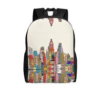 QAZWZML Austin Texas prints men's and women's large laptop backpacks with compartments, waterproof travel backpacks, durable Oxford bags