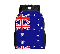 QAZWZML Australian flag prints men's and women's large laptop backpacks with compartments, waterproof travel backpacks, durable Oxford bags