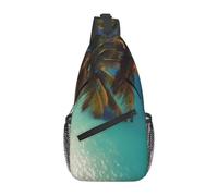 QAZWZML Beach Coconut Sunshine Patterned single shoulder crossbody bag, adjustable chest bag, designed specifically for travel and cycling