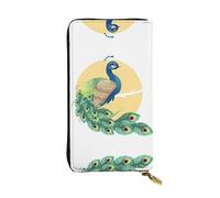 QAZWZML Beautiful peacockPrinted Clutch, Unisex Long Wallet, Coin Storage Bag Suitable for Travel and Daily use