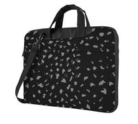 QAZWZML Black and White Leopard Printed Laptop Tote Bag Crossbody Bag Suitable For Travel And Everyday Use 13 inch