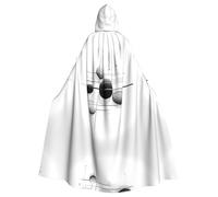 QAZWZML Black and White Planet Patterned adult hooded cape, unisex cosplay cape, suitable for Halloween, carnivals, and festival parties.