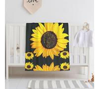 QAZWZML Bloom SunflowerBaby swaddle blanket, perfect for newborns, crib blankets, for use in the crib, naptime, or daycare