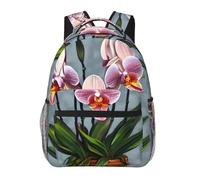 QAZWZML Blooming Orchids Laptop Backpack - Lightweight Daypack for Travel, Hiking, Business, Camping & Gym