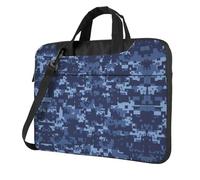 QAZWZML Blue Camouflage Pattern Printed Laptop Tote Bag Crossbody Bag Suitable For Travel And Everyday Use 13 inch