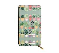 QAZWZML Bonsai plant Leather clutch wallet, suitable for men or women long wallet, size 2.5 * 10.5 inches