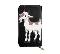 QAZWZML Brown Goat Coin Storage Bag, Long Clutch, Mobile Phone Bag and ID Card Compartment are Suitable for Travel and Daily use