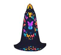QAZWZML Butterflies form a circle L prints Capes Stage Performances, Theater Performances, Cosplay Youth Hooded Capes