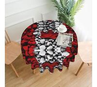QAZWZML Canada Flag Wallpapers 60-inch round tablecloth suitable for dining tables banquets buffet parties and weddings
