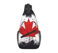QAZWZML Canadian flag Patterned single shoulder crossbody bag, adjustable chest bag, designed specifically for travel and cycling