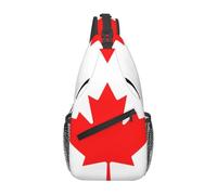 QAZWZML Canadian flag Patterned single shoulder crossbody bag, adjustable chest bag, designed specifically for travel and cycling