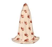 QAZWZML Cartoon macarons Printed Large Capes Stage Performances, Theater Performances, Cosplay Youth Hooded Capes