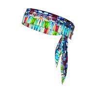 QAZWZML Chemistry Test Tube printing sports headband for men and women, sweat-absorbing headband for badminton, mountaineering and cycling