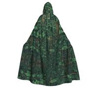 QAZWZML Circuit Board Vines Patterned adult hooded cape, unisex cosplay cape, suitable for Halloween, carnivals, and festival parties.
