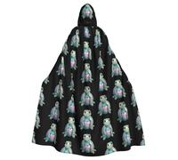 QAZWZML Colorful little turtle Stylish patterned hooded cape, warm cloak suitable for holiday parties, dances or gatherings.