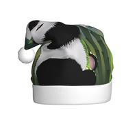 QAZWZML Curious Baby Panda Adult Christmas hats with printed holiday prints perfect for stage performances holiday parties and more