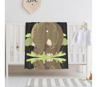 QAZWZML Cute Cartoon ElephantBaby swaddle blanket, perfect for newborns, crib blankets, for use in the crib, naptime, or daycare