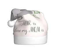 QAZWZML Cute Koala MOM and Baby Adult Christmas hats with printed holiday prints perfect for stage performances holiday parties and more