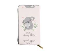 QAZWZML Cute Koala MOM and Baby Coin Storage Bag, Long Clutch, Mobile Phone Bag and ID Card Compartment are Suitable for Travel and Daily use