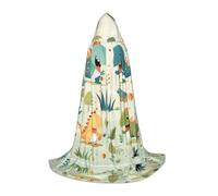 QAZWZML Cute little baby dinosaur M prints Capes Stage Performances, Theater Performances, Cosplay Youth Hooded Capes