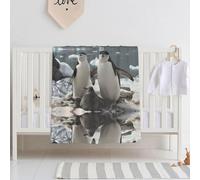 QAZWZML Cute PenguinBaby swaddle blanket, perfect for newborns, crib blankets, for use in the crib, naptime, or daycare