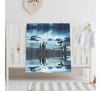 QAZWZML Cute Penguins Taking PicturesBaby swaddle blanket, perfect for newborns, crib blankets, for use in the crib, naptime, or daycare