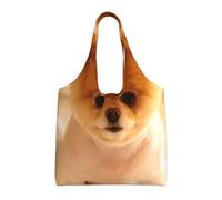 QAZWZML Cutest Dog Puppy Printed single-shoulder commuter canvas bag suitable for travel, commuting or shopping, fitness and sports leisure bag