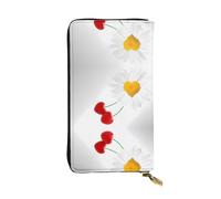 QAZWZML Daisy Heart Love RomancePrinted Clutch, Unisex Long Wallet, Coin Storage Bag Suitable for Travel and Daily use