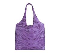 QAZWZML Dark purple texture marble Printed single-shoulder commuter canvas bag suitable for travel, commuting or shopping, fitness and sports leisure bag