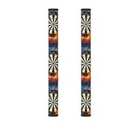 QAZWZML Dart Board Patterned Door Handle Gloves (2 Piece Set), Refrigerator Door Handle Protectors, for microwaves and ovens.