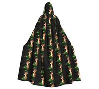 QAZWZML Deer looking into the distance Stylish patterned hooded cape, warm cloak suitable for holiday parties, dances or gatherings.