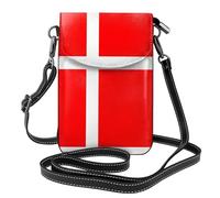 QAZWZML Denmark Danish Flag Pattern crossbody bag, flap leather wallet, detachable shoulder strap, suitable for travel and camping.