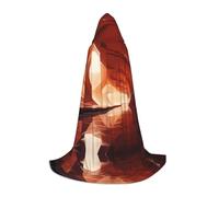 QAZWZML Desert Architecture M prints Capes Stage Performances, Theater Performances, Cosplay Youth Hooded Capes