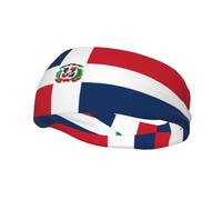 QAZWZML Dominican Republic prints headbandsweat absorbing and breathable neutral strap, suitable for gym and outdoor activities