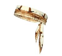 QAZWZML Duck Fly Upon River printing sports headband for men and women, sweat-absorbing headband for badminton, mountaineering and cycling